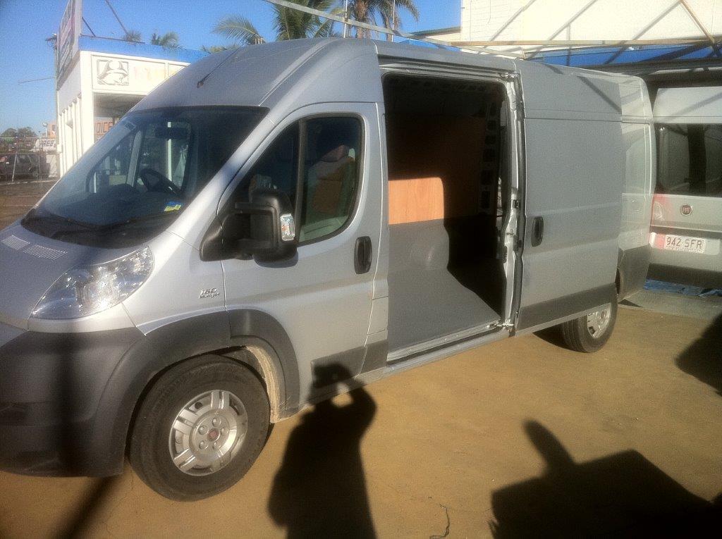 Spray in Liner in Interior of Utility Van - Non-Slip surface